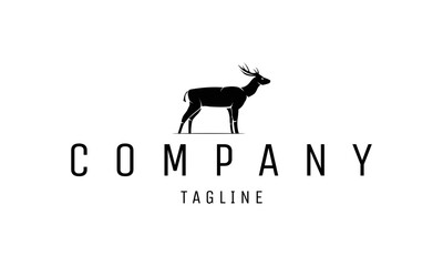 Simple deer logo for company, business