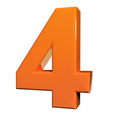 Number 4 3d