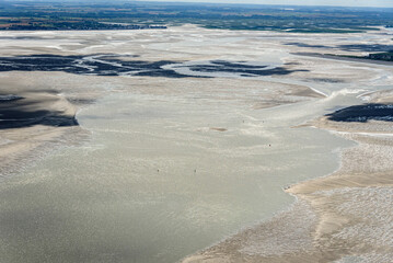 vue aérienne de la Baie de Somme en France
