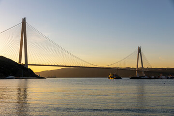 Naklejka na ściany i meble Bosphorus 3rd bridge yavuz sultan selim bridge