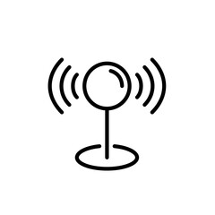 Map pin sharing location. Pixel perfect, editable stroke icon