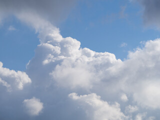 Fototapeta na wymiar Cloudy sky. Blue sky white clouds- background. Beautiful landscape with clouds in the sky