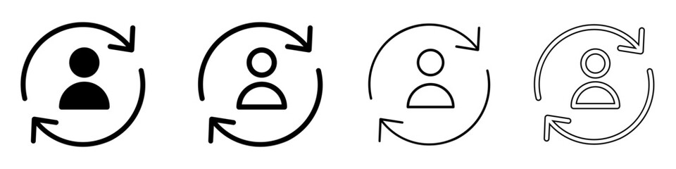 User icon vector set. People illustration sign collection. Man symbol. Avatar logo.