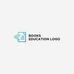 e book logo online vector books education