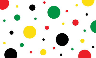 four colored circles for juneteenth