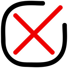 Obraz premium wrong mark symbol