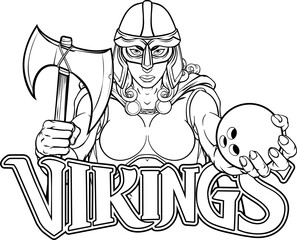 Viking Trojan Celtic Knight Bowling Warrior Woman