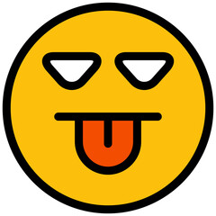 cheeky face emoticon illustration