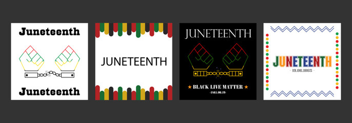 juneteenth background with caption