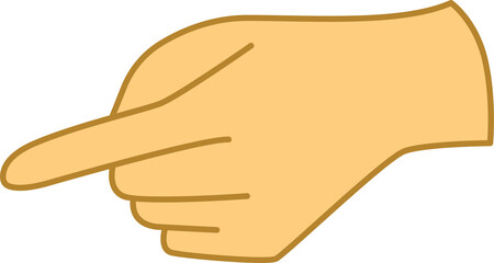 pointing hand gesture illustration