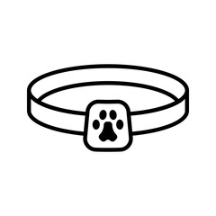 Pet collar icon. Pet sign. vector illustration