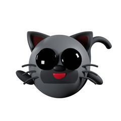 3d rendering cartoon cute kawaii cat © TogsDesign