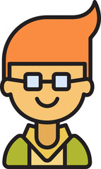 Obraz na płótnie Canvas male character avatar illustration