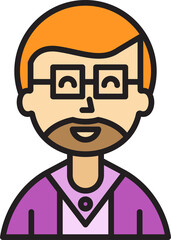 beard man avatar illustration