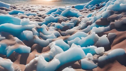 Obraz premium Ice waves wallpaper