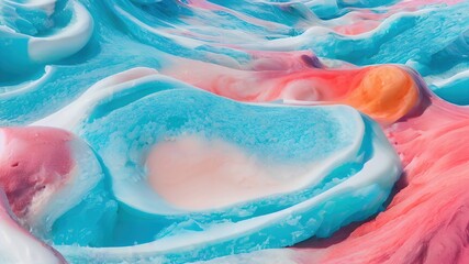 Obraz premium Frozen waves wallpaper