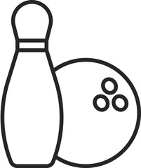 bowling material icon vector