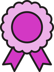 medal and ribbon banner illustration