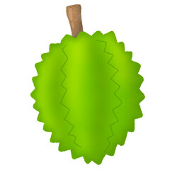 Cute durian water color cartoon 