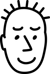 Funny man avatar. Hand drawn sketchnote face