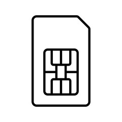 Sim card icon. provider sign. vector illustration