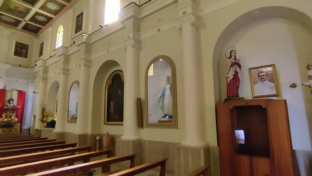 Camerota - Panoramica interna della Chiesa di Santa Maria delle Grazie