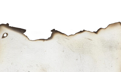 Burnt edge paper on transparent background