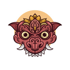 red imp monster mythology beast face design