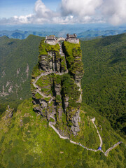 Fanjingshan China : Fanjingshan new gold summit scenery and valley view in Fanjing mountain in...