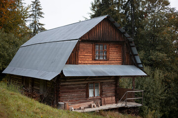 Fototapeta na wymiar old house in the carpathians