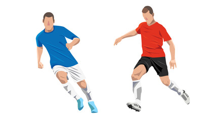 football and soccer players running and playing 