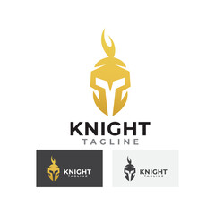 warrior sparta logo vector template. strong knight symbol.