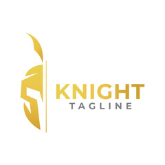 warrior sparta logo vector template. strong knight symbol.