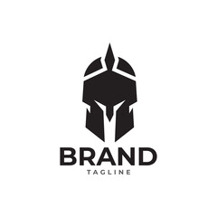 warrior sparta logo vector template. strong knight symbol.