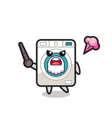 cute washing machine grandpa is getting angry