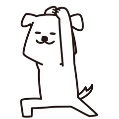 色加工ok いぬ素材No.62 ヨガ_ハイランジ