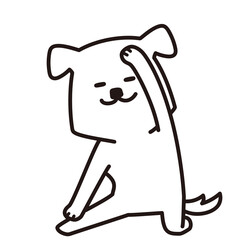 色加工ok いぬ素材No.64 ヨガ_かんぬき