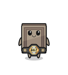 the MMA fighter carpet mascot with a belt