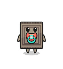 baby carpet cartoon character with pacifier