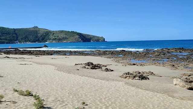 Palinuro - Panoramica della spiaggia del Lido Molp&eacute; dal percorso pedonale