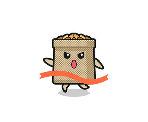 cute wheat sack illustration is reaching the finish