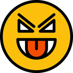 funny and cheeky face emoticon illustration