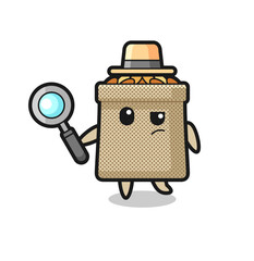 wheat sack detective character is analyzing a case