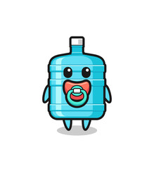 baby gallon water bottle cartoon character with pacifier