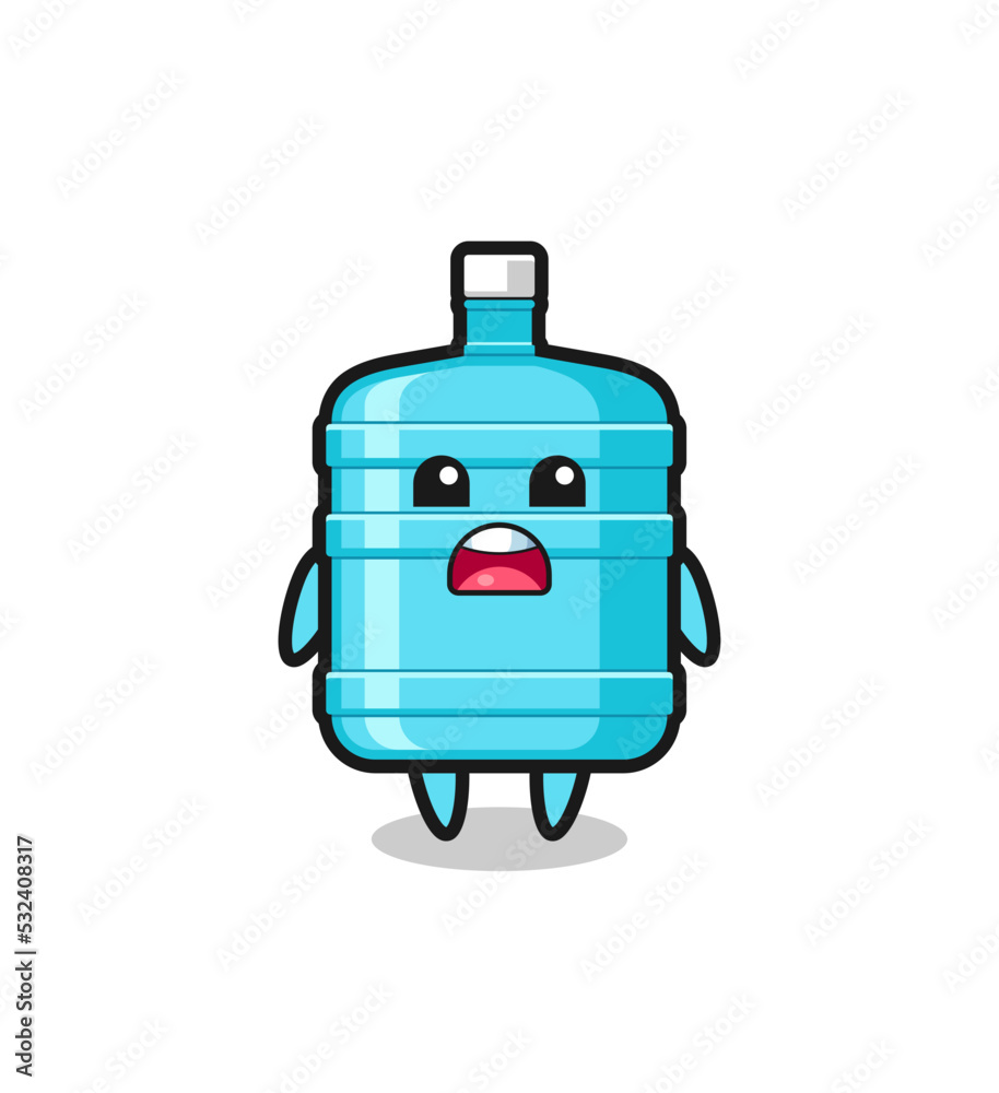 Canvas Prints gallon water bottle illustration with apologizing expression, saying I am sorry