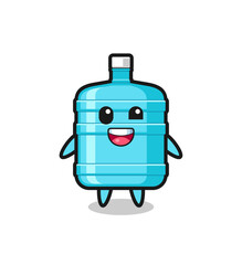 illustration of an gallon water bottle character with awkward poses