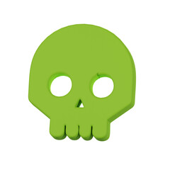 3D Hallowen Icon Skull