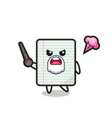 cute paper grandpa is getting angry