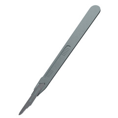 3D rendering illustration of a disposable scalpel