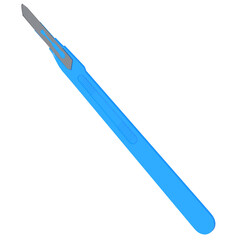 3D rendering illustration of a disposable scalpel